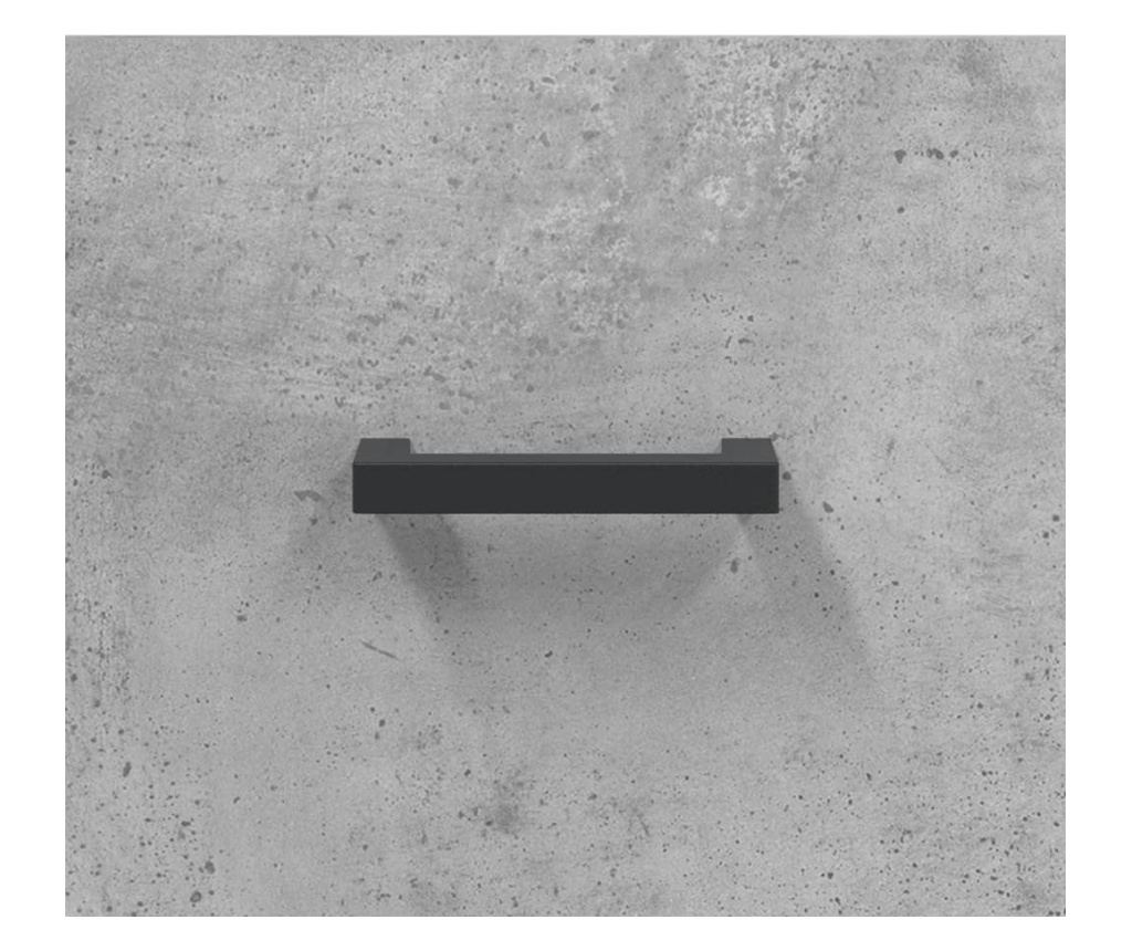 Komoda, betonsko siva, 69,5x34x90 cm, kompozitno drvo - 9