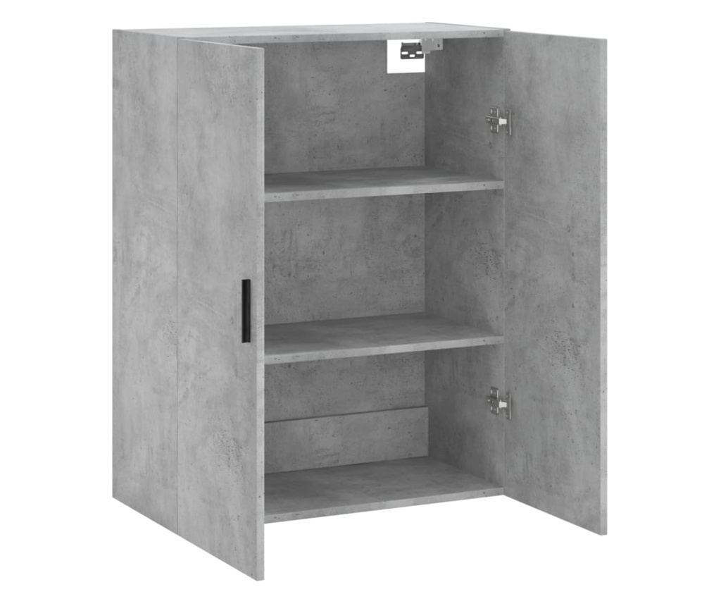 Ormar za montažu na zid, betonsko siva, 69,5x34x90 cm - 6
