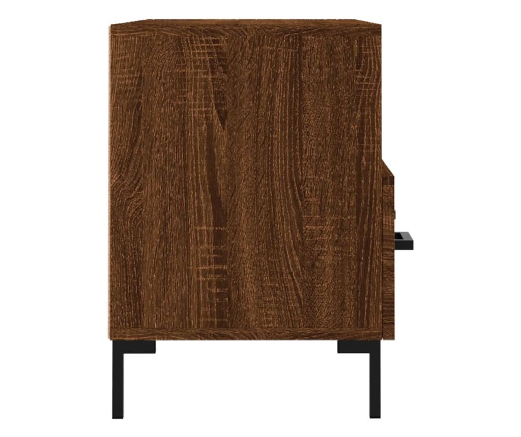 TV komoda, smeđi hrast, 80x36x50 cm, obrađeno drvo - 7