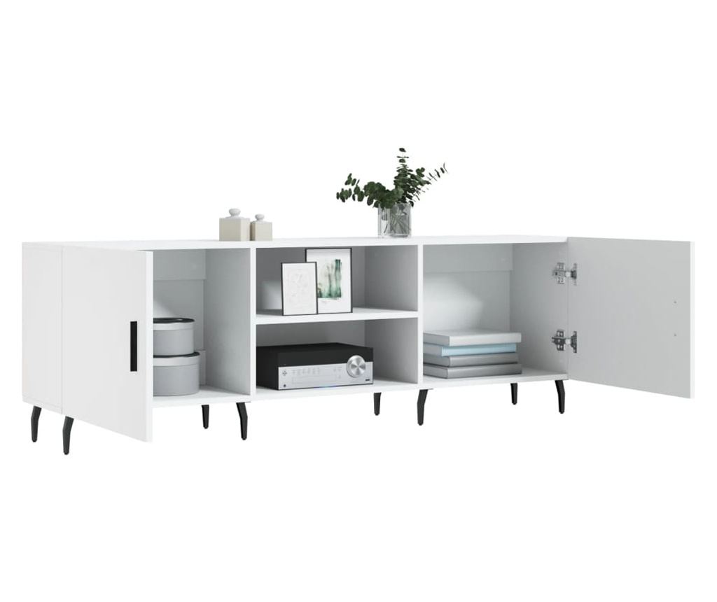 TV ormarić, bijeli, 150x30x50 cm, kompozitno drvo - 4