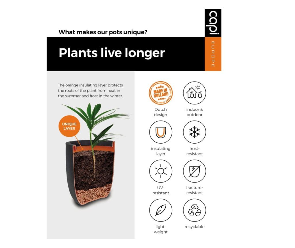 Ваза Elegant "Groove" 46x58 см черна - 7