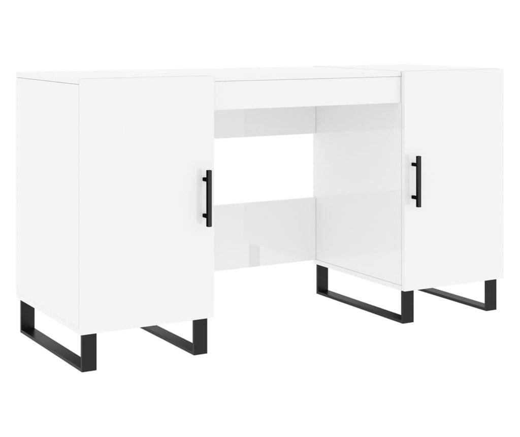 Bijeli sjajni stol, 140x50x75 cm, kompozitno drvo - 2