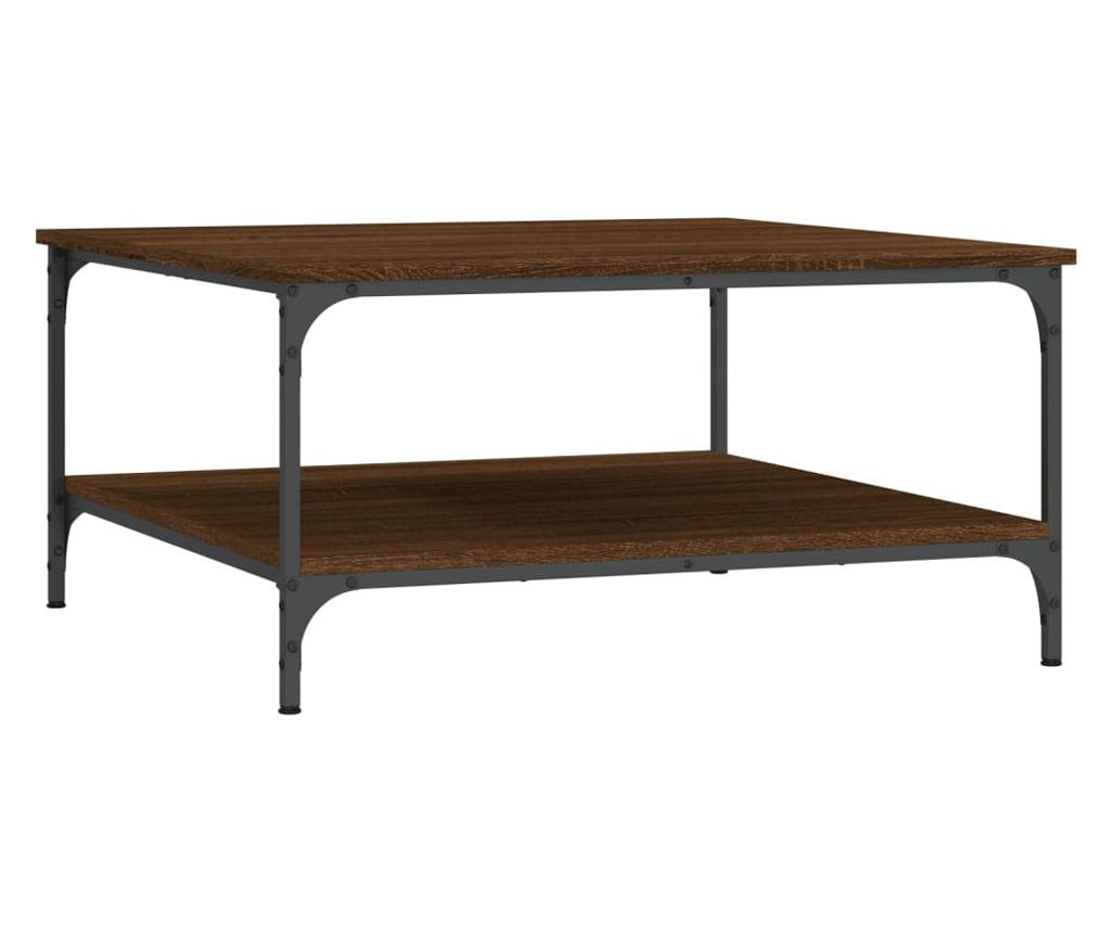 Stolić za kavu, smeđi hrast, 80x80x40 cm, obrađeno drvo - 6