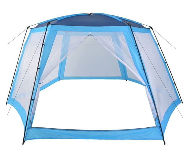 kék szövet medencesátor 660 x 580 x 250 cm