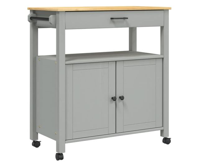 MONZA tömör fenyőfa konyhai kocsi 84 x 40 x 90 cm