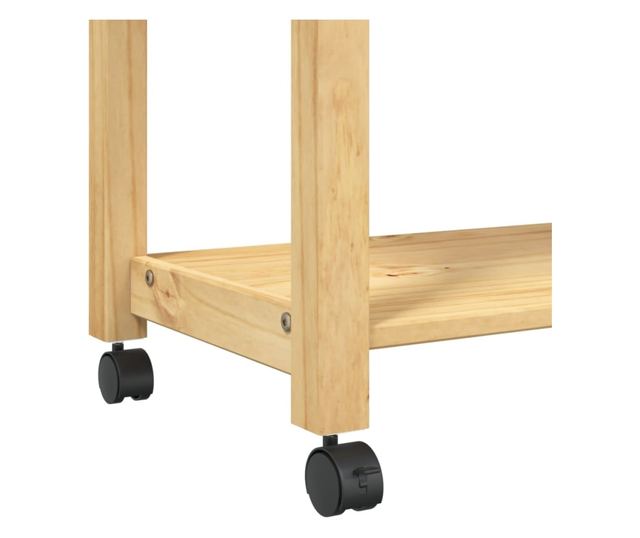 MONZA tömör fenyőfa konyhai kocsi 60 x 40 x 90 cm