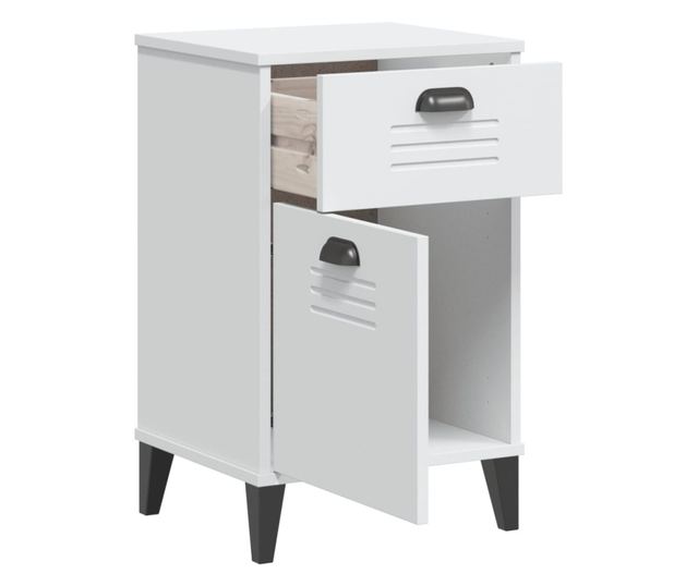 VIKEN fehér szerelt fa éjjeliszekrény