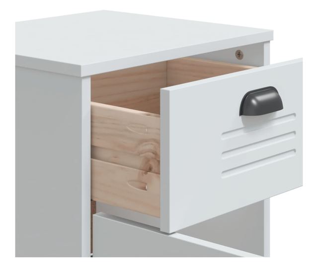 VIKEN fehér szerelt fa éjjeliszekrény