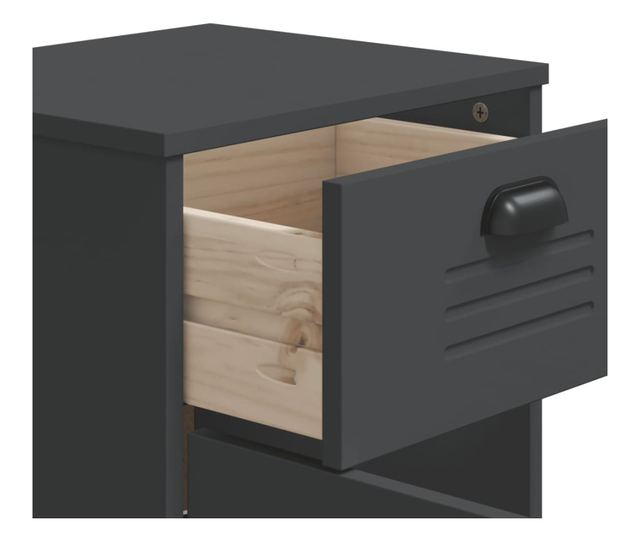 VIKEN antracitszürke szerelt fa éjjeliszekrény