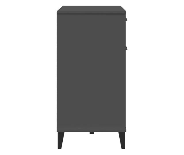 VIKEN antracitszürke szerelt fa tálalószekrény 80 x 40 x 80 cm