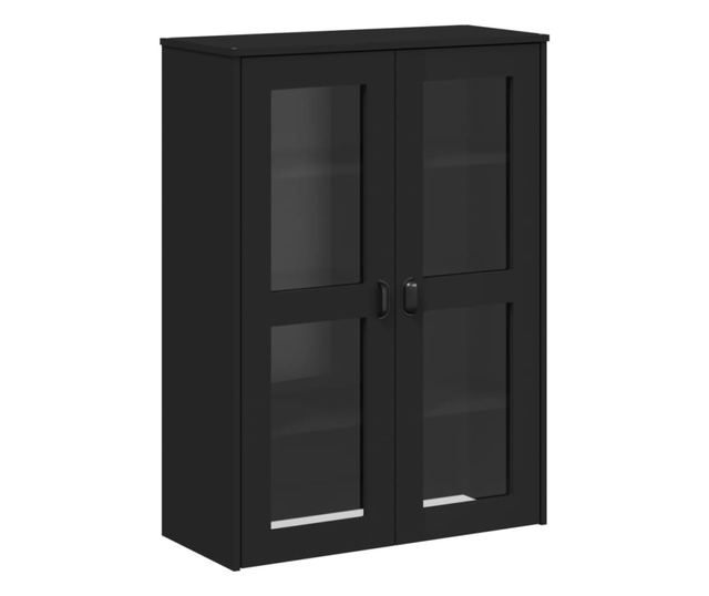 VIKEN fekete szerelt fa felső elem tálalószekrényhez