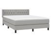 Боксспринг легло с матрак, светло сиво, 140x190 см, текстил thumbnail 3