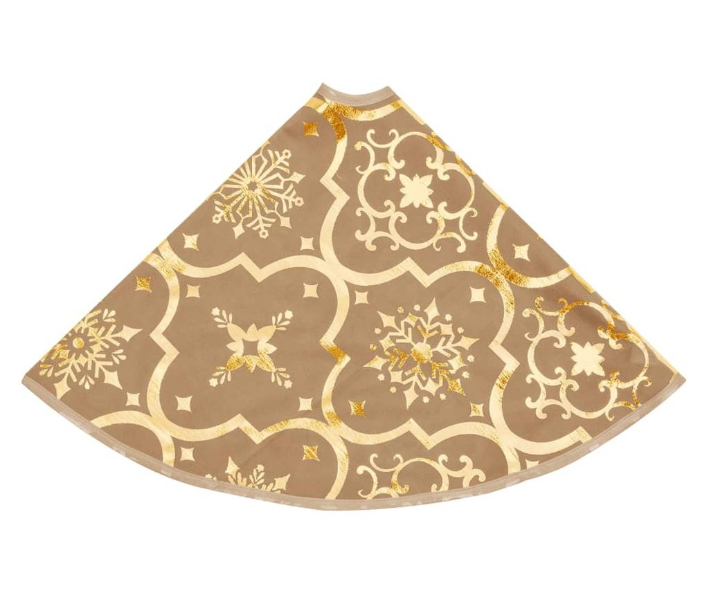 Božićna suknja za stablo s čarapom, žuta, 90 cm, tkanina - 5