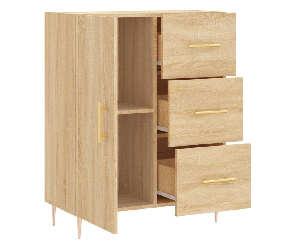 Komoda, hrast sonoma, 69,5x34x90 cm, kompozitno drvo - 6