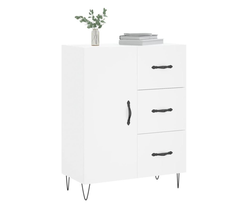 Konzola, bijela, 69,5x34x90 cm, kompozitno drvo - 3