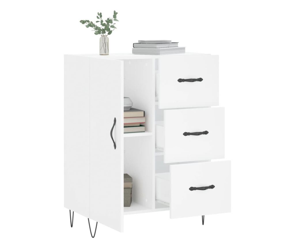 Konzola, bijela, 69,5x34x90 cm, kompozitno drvo - 4