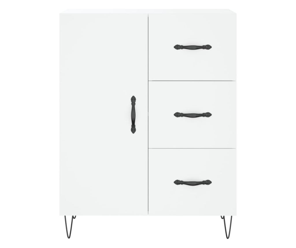 Konzola, bijela, 69,5x34x90 cm, kompozitno drvo - 5