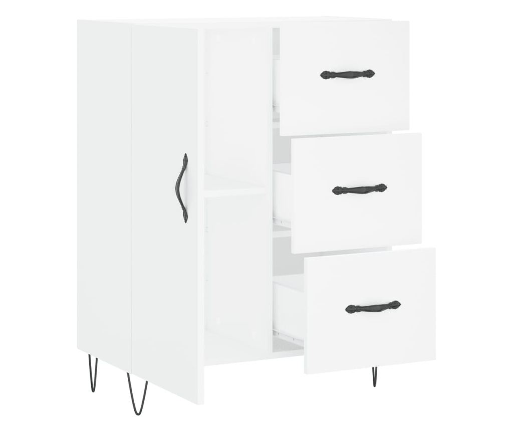 Konzola, bijela, 69,5x34x90 cm, kompozitno drvo - 6