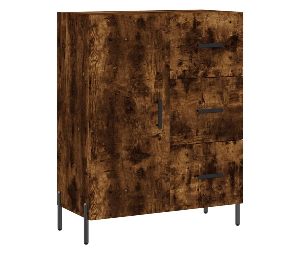 Konzola, dimljeni hrast, 69,5x34x90 cm, kompozitno drvo - 2