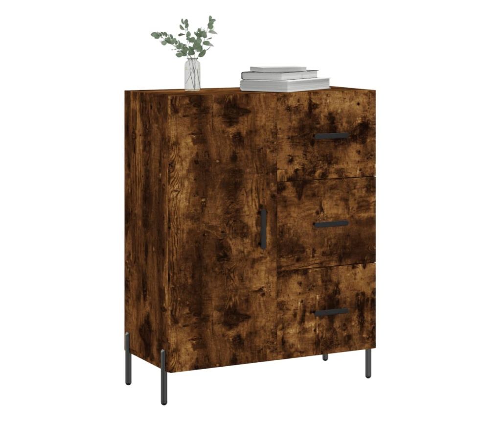 Konzola, dimljeni hrast, 69,5x34x90 cm, kompozitno drvo - 3