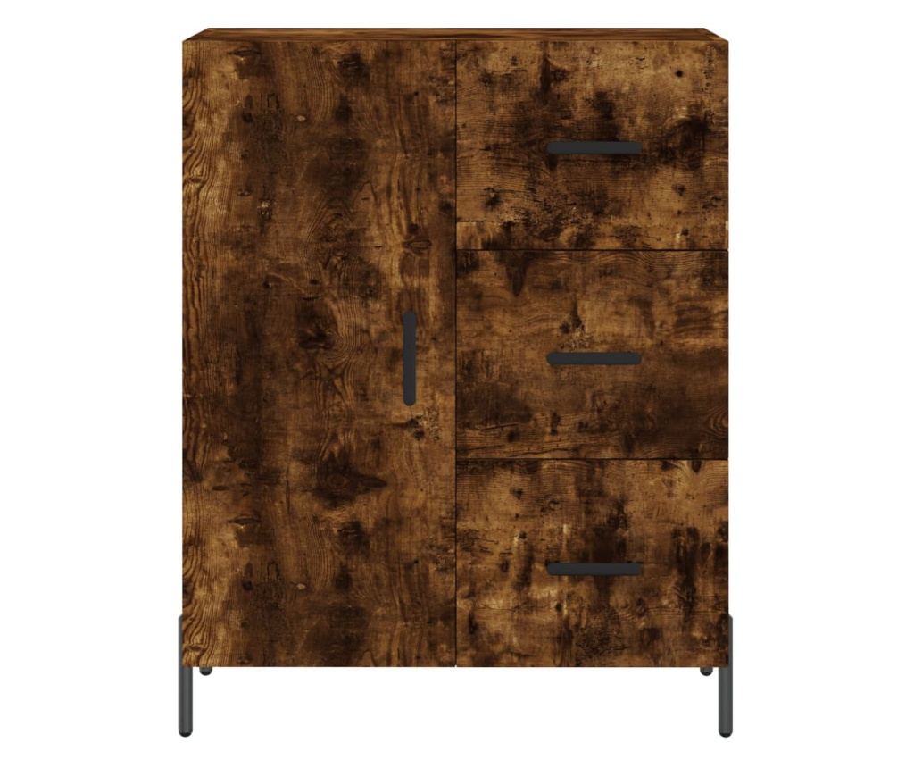 Konzola, dimljeni hrast, 69,5x34x90 cm, kompozitno drvo - 5