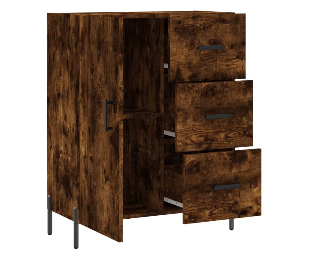 Konzola, dimljeni hrast, 69,5x34x90 cm, kompozitno drvo - 6