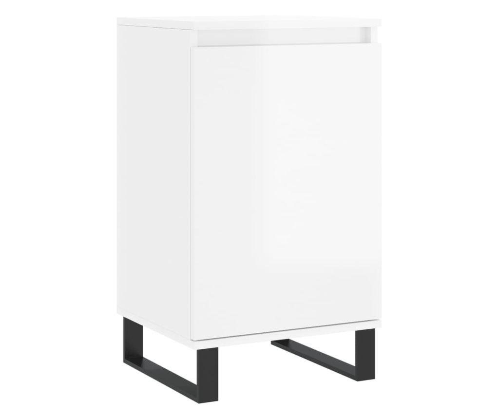 Set ormarića, 2 kom., bijeli visokog sjaja, 40x35x70 cm, obrađeno drvo - 5