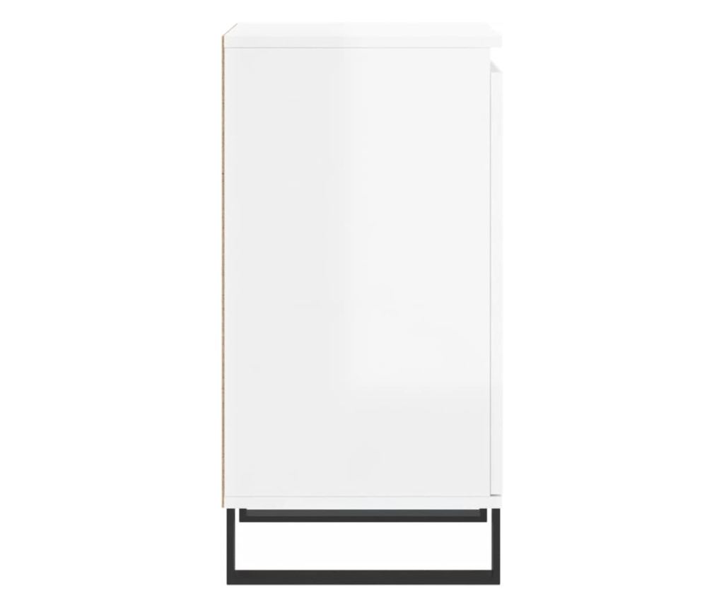 Set ormarića, 2 kom., bijeli visokog sjaja, 40x35x70 cm, obrađeno drvo - 8