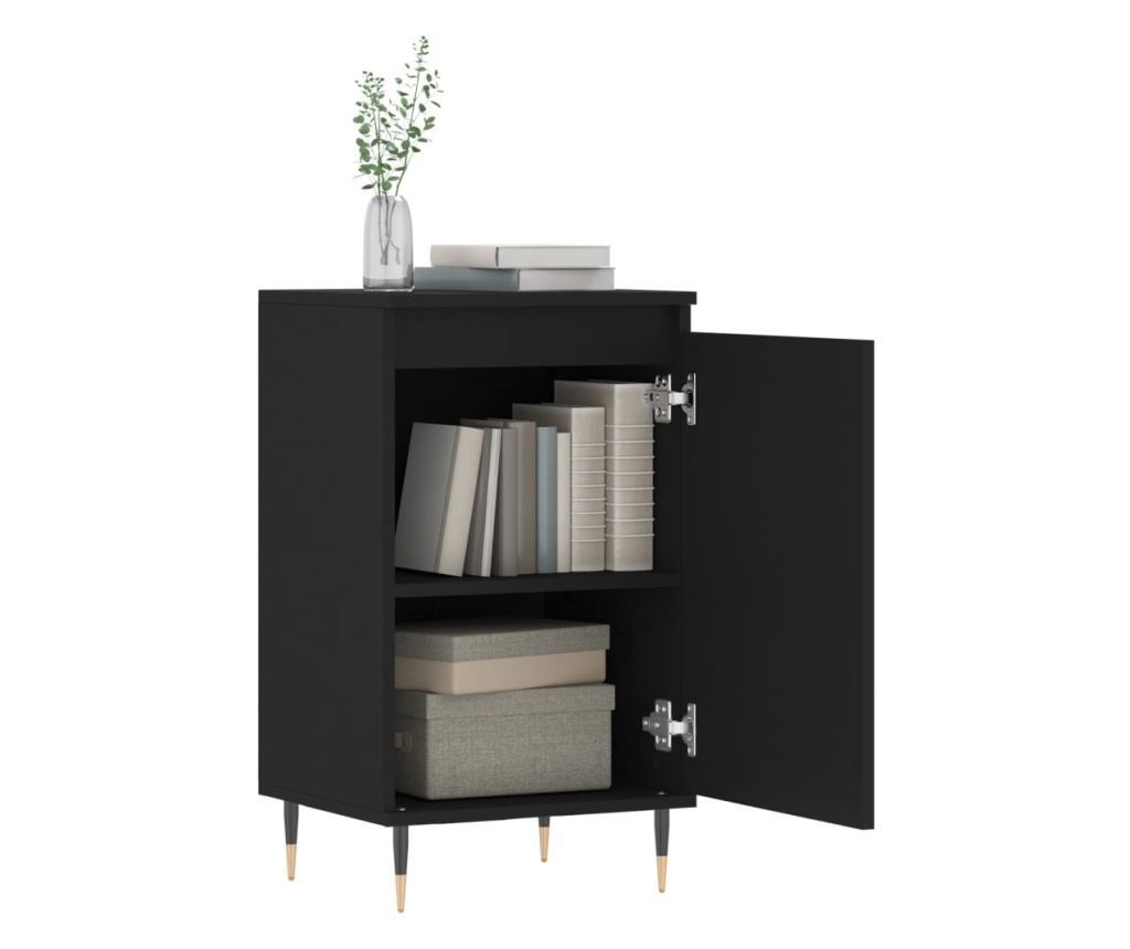 Konzola, crna, 40x35x70 cm, obrađeno drvo - 4