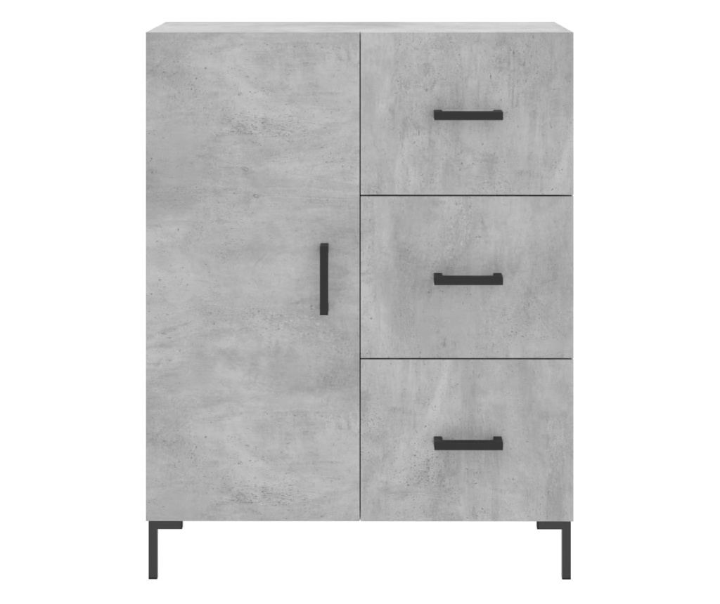 Komoda, betonsko siva, 69,5x34x90 cm, kompozitno drvo - 5