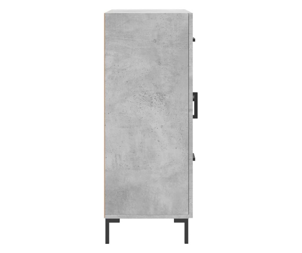 Komoda, betonsko siva, 69,5x34x90 cm, kompozitno drvo - 7