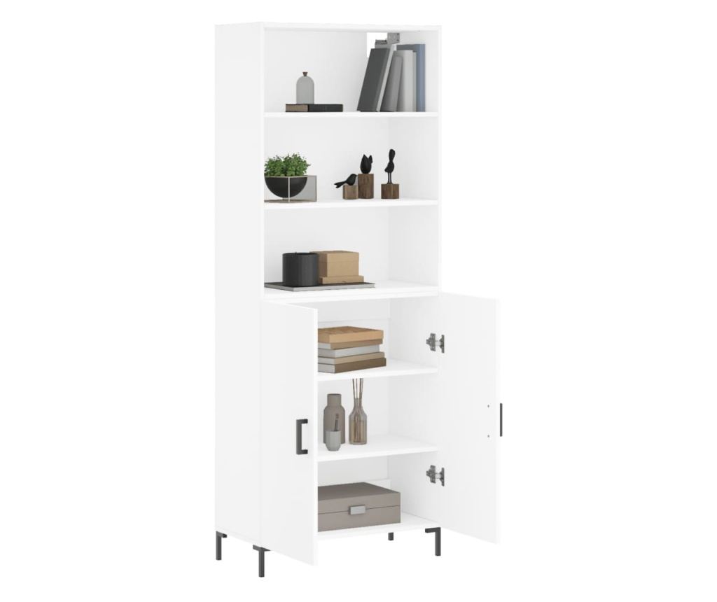 Visoki ormarić, bijeli, 69,5x34x180 cm, kompozitno drvo - 3