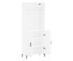 Visoki ormarić, bijeli, 69,5x34x180 cm, kompozitno drvo thumbnail 4