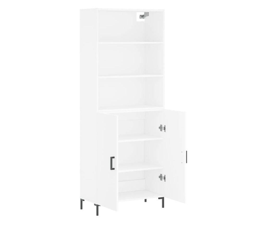 Visoki ormarić, bijeli, 69,5x34x180 cm, kompozitno drvo - 4