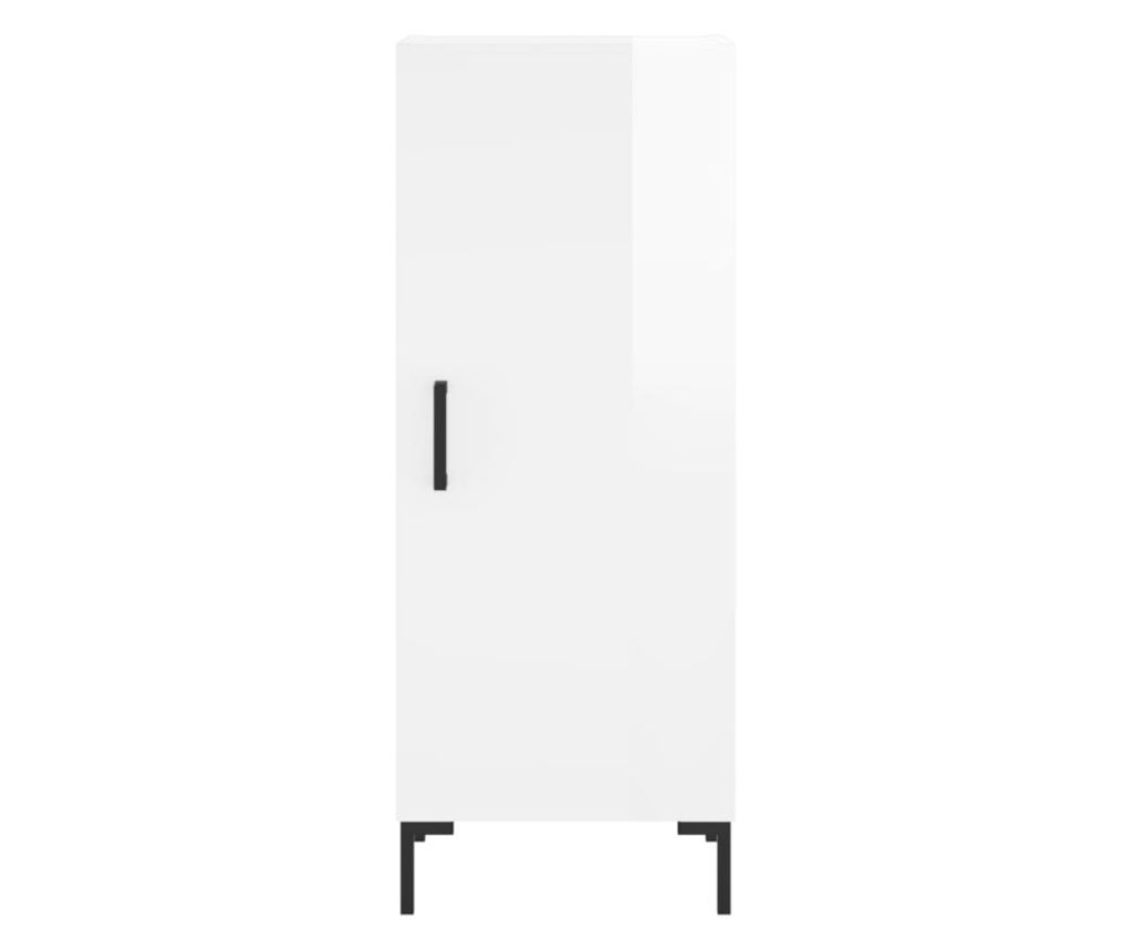 Visoka ormar, bijela visokog sjaja, 34,5x34x180 cm, obrađeno drvo - 8