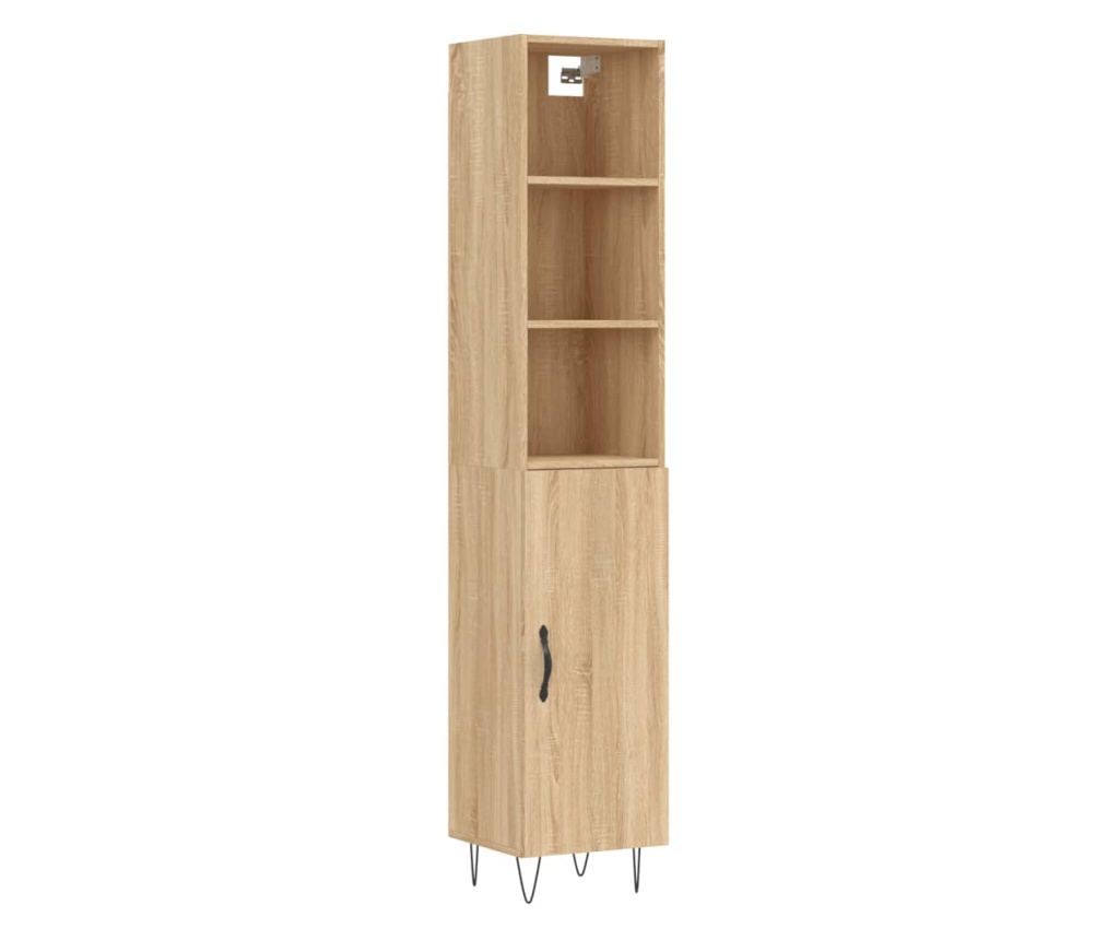 Visoka ormar, hrast sonoma, 34,5x34x180 cm, obrađeno drvo - 2