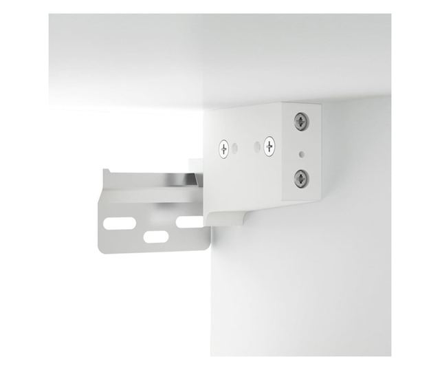 Zestaw szafki TV, 2 części, biały, drewno przetworzone