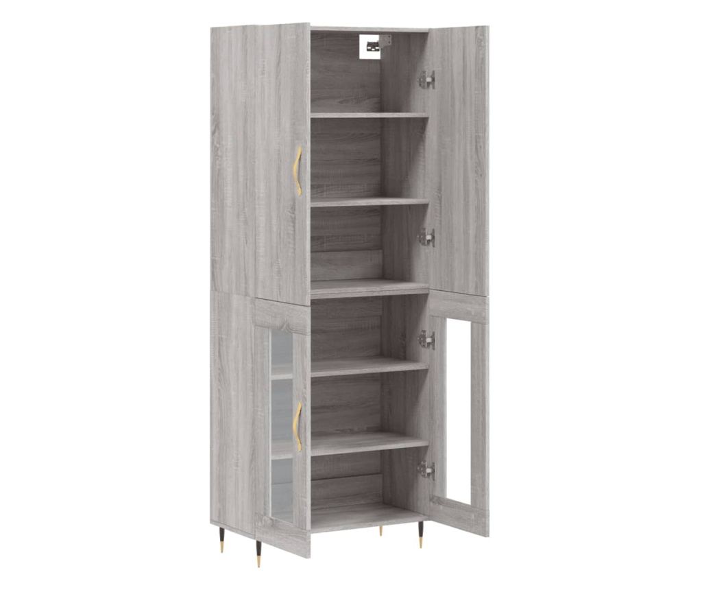 Visoka ormar, siva sonoma, 69,5x34x180 cm, kompozitno drvo - 4