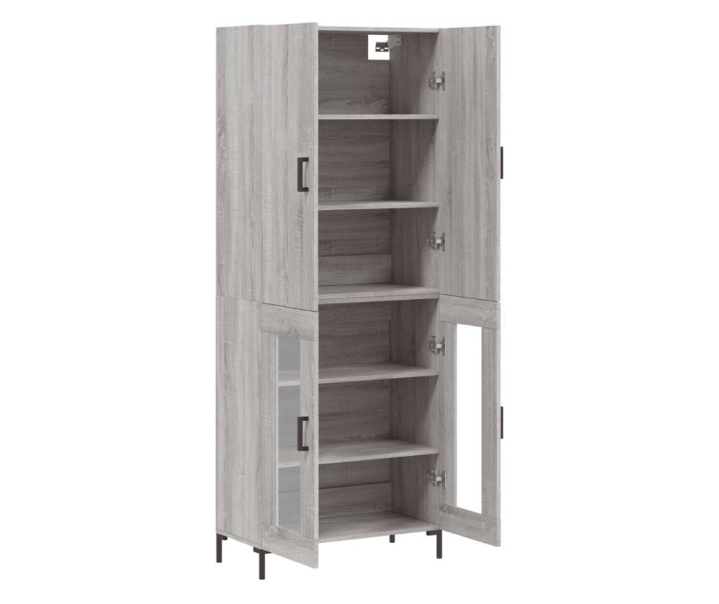 Visoka ormar, siva sonoma, 69,5x34x180 cm, kompozitno drvo - 4