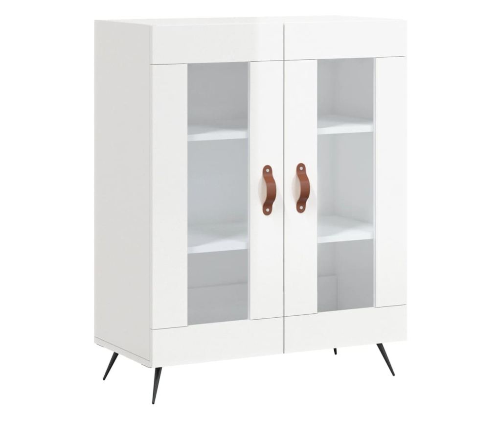 Visoki ormar, bijeli ekstra sjajni, 69,5x34x180 cm, kompozitno drvo - 7