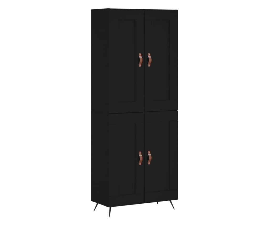 Visoki ormar, crna, 69,5x34x180 cm, kompozitno drvo - 2