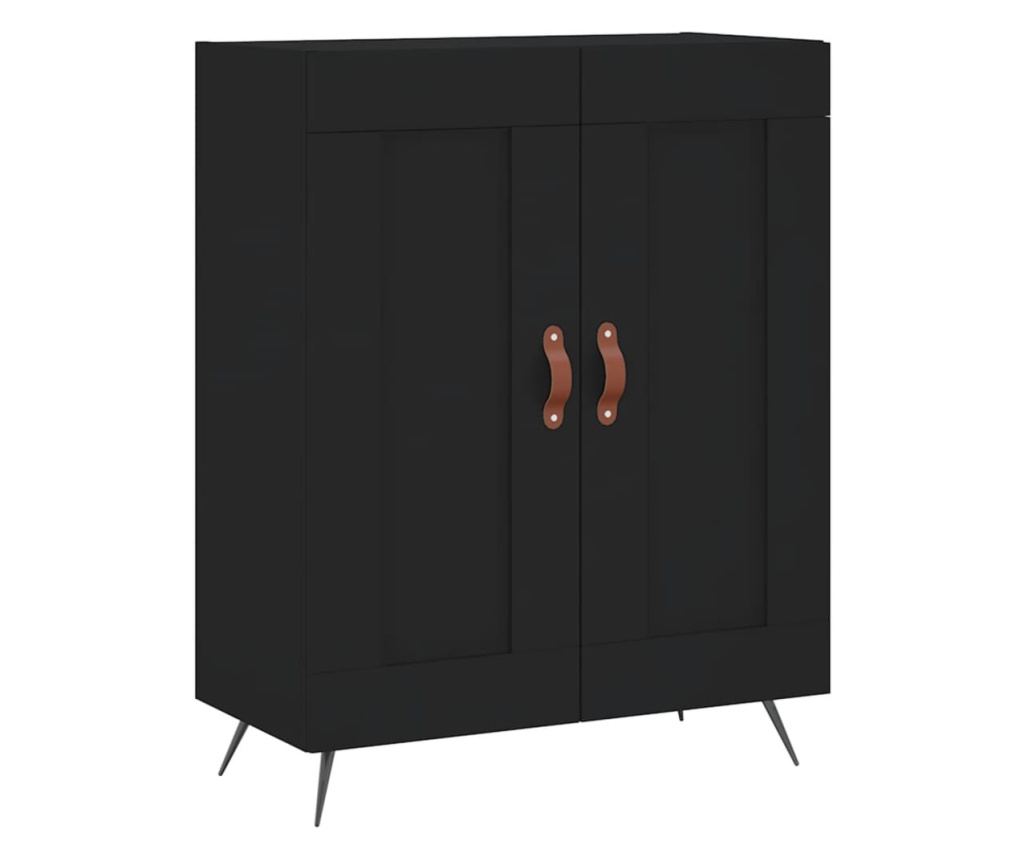Visoki ormar, crna, 69,5x34x180 cm, kompozitno drvo - 7