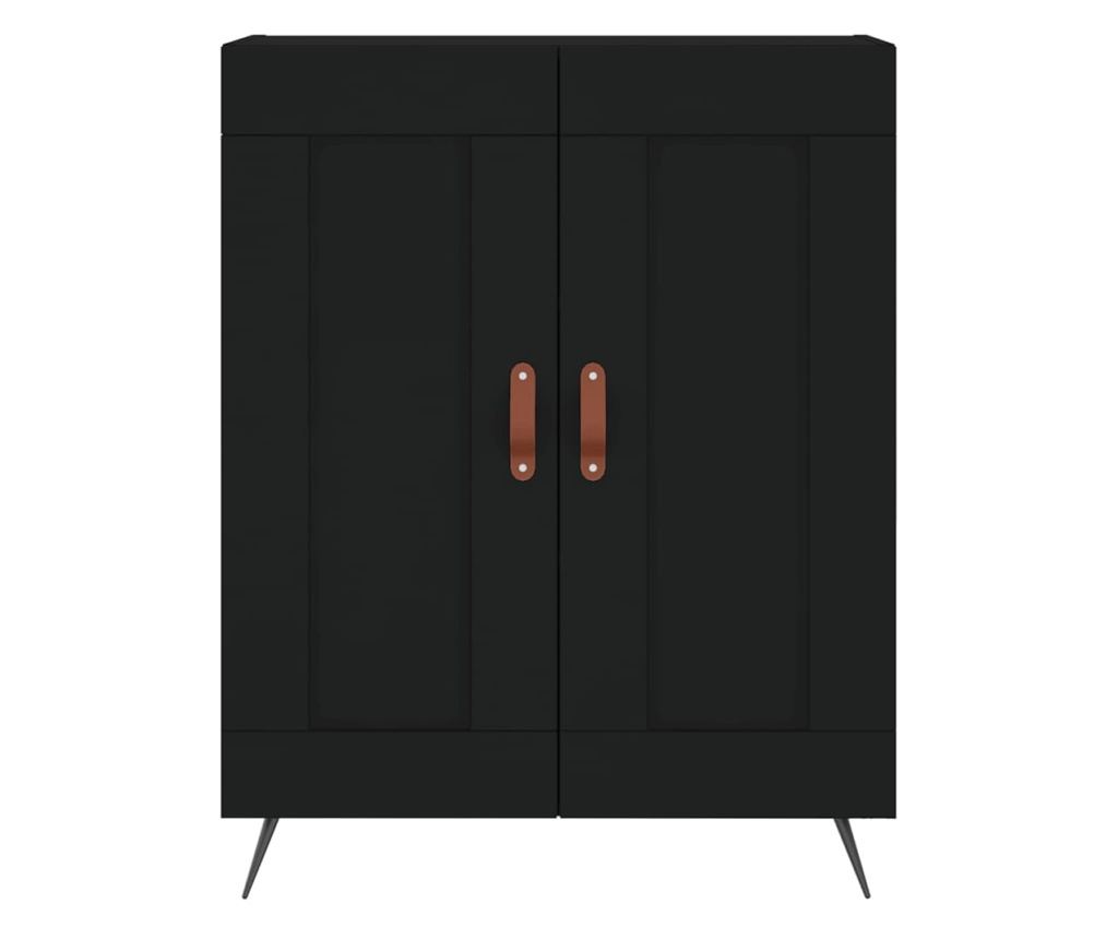 Visoki ormar, crna, 69,5x34x180 cm, kompozitno drvo - 8