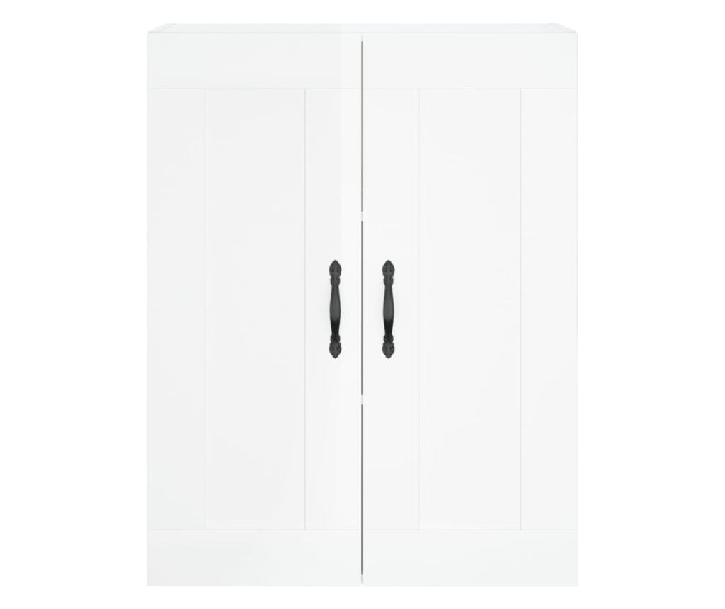 Visoka ormar, bijela visokog sjaja, 69,5x34x180 cm, kompozitno drvo - 6