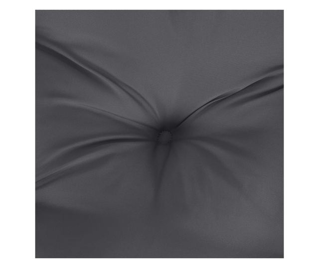 4 db antracitszürke oxford szövet alacsony háttámlájú székpárna