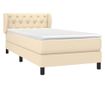 Боксспринг легло с матрак, кремаво, 80x200 см, текстил thumbnail 3