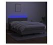 Okvir za krevet s madracem i LED rasvjetom, svijetlosiva, 140x200 cm, tekstil thumbnail 4