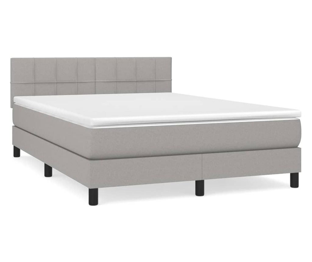 Pat continental, gri deschis, 140x200 cm, material textil - 2