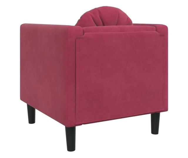 bordó bársony fotel párnával