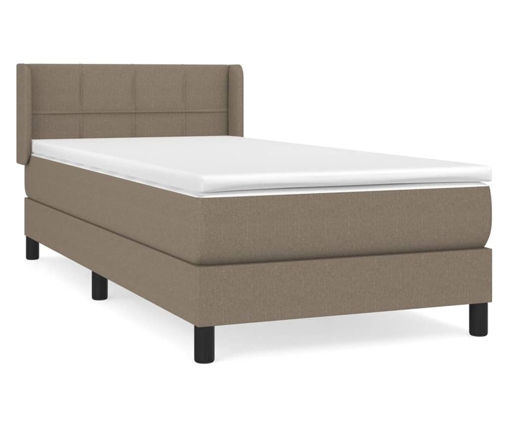 Boxspringová postel s matrací, taupe šedá, 90x200 cm, textil - 2